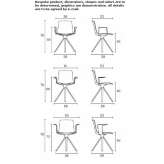 Oak chair on trestles with armrests Chameza