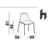 Stackable polypropylene chair Ipatovo