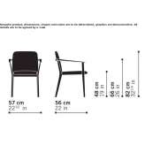 Chair with armrests Civril