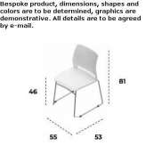 Krzesło materiałowe z możliwością układania w stosy na bazie sań Silves