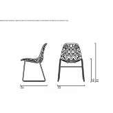 Krzesło z możliwością sztaplowania na podstawie sanek Fairford