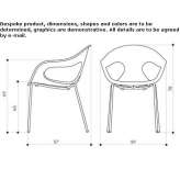 Polypropylene garden chair with integrated cushion Portrush