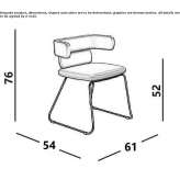 Garden chair made of polyurethane with a sled base Lannion