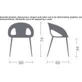 Chair with open backrest and armrests Otelec