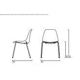 Stackable polypropylene chair Tatui