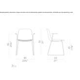 Polypropylene chair with stackable armrests Lagnieu