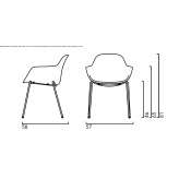 Polypropylene chair with armrests Tatui