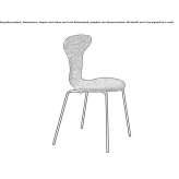 Stackable fabric chair Rudka