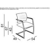 Cantilever chair upholstered in polypropylene and leather Geslau