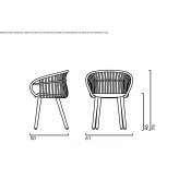 Chair with armrests Albi