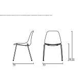 Stackable polypropylene chair Tatui