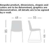 Technopolymer chair with a sled-shaped base Herdecke