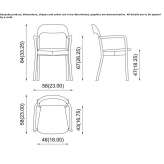 Krzesło bukowe tapicerowane z podłokietnikami Meydan