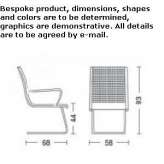 Mesh chair on cantilevers with armrests Radstock