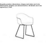 Polypropylene chair based on a sled with armrests Naarden