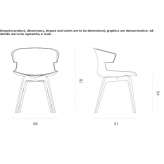 Chair with armrests Andenne