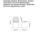 Polypropylene chair on supports Ossana