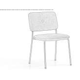 Stackable fabric chair Nikel