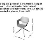 A trestle chair with armrests Norwell