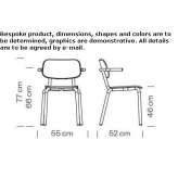 Beech chair with armrests Valdivia