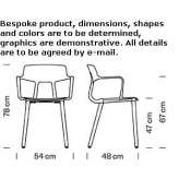 Polypropylene chair with open backrest Limerle