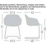 Technopolymer chair with supports and armrests Zaros