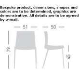 Technopolymer chair, stackable Vihanti