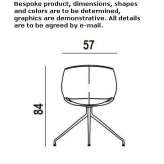 Ergonomic swivel chair in lacquered polyurethane and metal Atiquipa