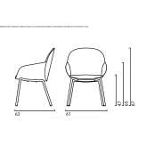 Upholstered chair with armrests Raches