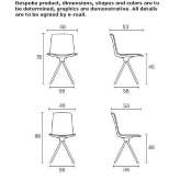 Polypropylene chair on trestles Kovrov