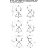 Polypropylene chair on trestles with armrests Holic