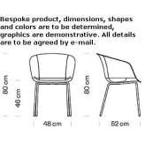 Polypropylene chair with armrests Wiednitz