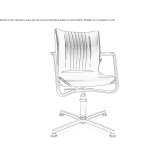 Krzesło obrotowe z 4-ramienną podstawą z podłokietnikami Mariel