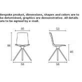 Polypropylene chair on trestles Holic