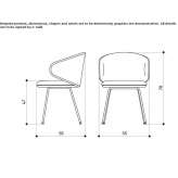 Fabric chair with armrests Chiva