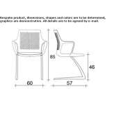 Krzesło Cantilever Nylon® ze zintegrowaną poduszką Boromlia
