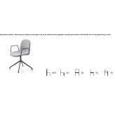 Swivel chair on trestles with armrests Duezce