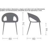 Polycarbonate chair with open backrest Otelec