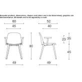 Polypropylene chair with armrests Gaiano