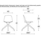 Polypropylene trestle chair with integrated cushion Gaiano