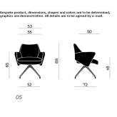 A trestle chair with armrests Filandia