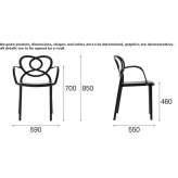 Polypropylene chair with armrests Jaristea