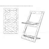 Folding plywood chair Gaviao