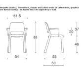 Polypropylene garden chair with armrests Portici