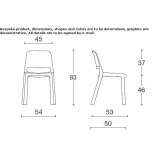 Garden chair made of polypropylene, stackable Portici
