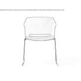 Polypropylene chair based on a sled with armrests Chalampe