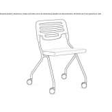 Folding plastic chair on wheels Grone