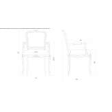 Beech chair with armrests Kitimat