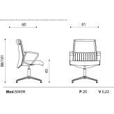 Reception chair with 4-star base and armrests Coaling