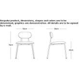 Upholstered steel chair Karalar